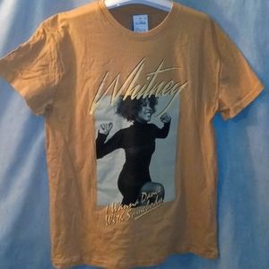 Whitney Houston I wanna dance... Tan t-shirt